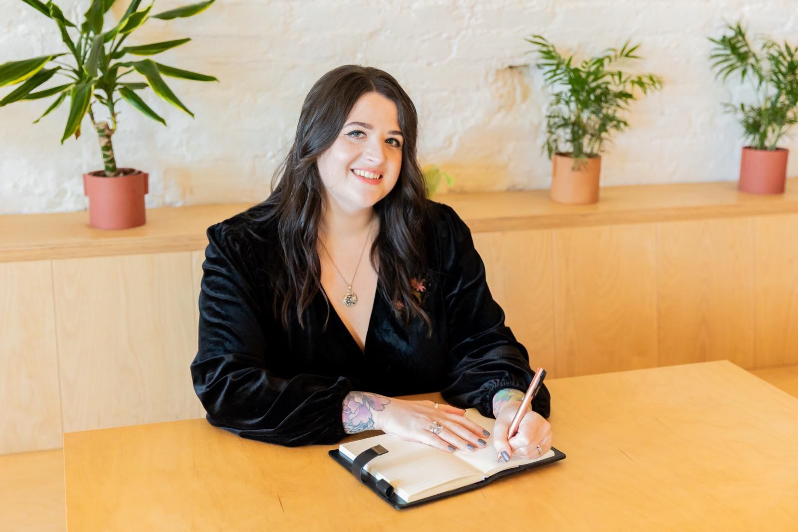 Close up portrait of Hannah Wild